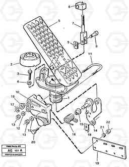 91069 Pedal L50B/L50C VOLVO BM VOLVO BM L50B/L50C SER NO - 10966, Volvo Construction Equipment