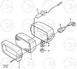 29699 Work lights Front L50B/L50C VOLVO BM VOLVO BM L50B/L50C SER NO - 10966, Volvo Construction Equipment