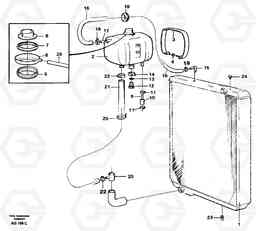 84927 Cooling system L50B/L50C VOLVO BM VOLVO BM L50B/L50C SER NO - 10966, Volvo Construction Equipment