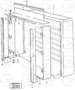 53690 Protecting plates Radiator casing L50B/L50C VOLVO BM VOLVO BM L50B/L50C SER NO - 10966, Volvo Construction Equipment