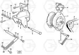 54935 Alternator with assembling details L50B/L50C VOLVO BM VOLVO BM L50B/L50C SER NO - 10966, Volvo Construction Equipment