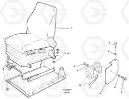 50426 Driver's seat, air suspensioned Isri L50B/L50C VOLVO BM VOLVO BM L50B/L50C SER NO - 10966, Volvo Construction Equipment