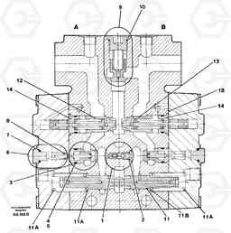 10279 Valve section Tilt L50B/L50C VOLVO BM VOLVO BM L50B/L50C SER NO - 10966, Volvo Construction Equipment