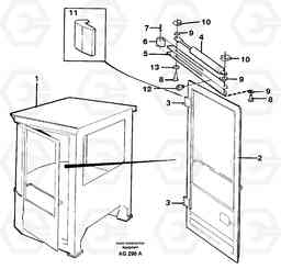 13563 Door mounting L50B/L50C VOLVO BM VOLVO BM L50B/L50C SER NO - 10966, Volvo Construction Equipment