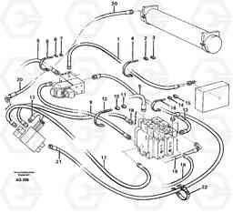 23909 Boom suspension system; hydraulic hoses L50B/L50C VOLVO BM VOLVO BM L50B/L50C SER NO - 10966, Volvo Construction Equipment