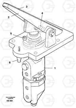 63395 Footbrake valve L50B/L50C VOLVO BM VOLVO BM L50B/L50C SER NO - 10966, Volvo Construction Equipment