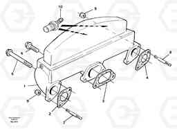 29686 Inlet manifold L50B/L50C VOLVO BM VOLVO BM L50B/L50C SER NO - 10966, Volvo Construction Equipment