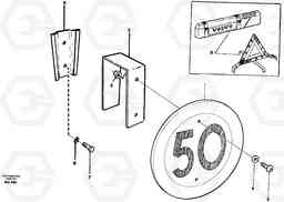 2273 50 km/h Sign L50B/L50C VOLVO BM VOLVO BM L50B/L50C SER NO - 10966, Volvo Construction Equipment