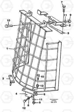 54025 Windshield guard for windshield L50B/L50C VOLVO BM VOLVO BM L50B/L50C SER NO - 10966, Volvo Construction Equipment