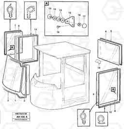 47691 Glass panes L90B VOLVO BM VOLVO BM L90B, Volvo Construction Equipment