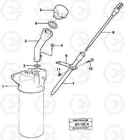 12084 Oil filler and dipstick L90B VOLVO BM VOLVO BM L90B, Volvo Construction Equipment