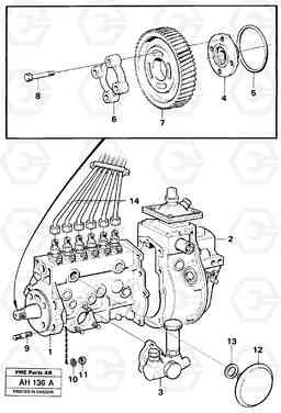 12091 Fuel injection pump with fitting parts L90B VOLVO BM VOLVO BM L90B, Volvo Construction Equipment