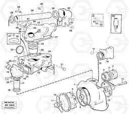 22398 Water pump, thermostat housing L90B VOLVO BM VOLVO BM L90B, Volvo Construction Equipment