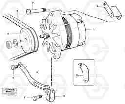 11698 Alternator with assembling details L90B VOLVO BM VOLVO BM L90B, Volvo Construction Equipment