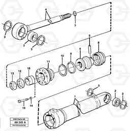 10074 Hydraulic cylinder L90B VOLVO BM VOLVO BM L90B, Volvo Construction Equipment