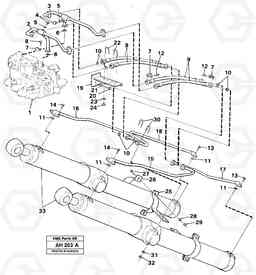 49284 Hydraulic system: Lift function L90B VOLVO BM VOLVO BM L90B, Volvo Construction Equipment