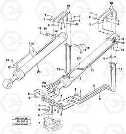 99102 Hydraulic system: Tilt function L90B VOLVO BM VOLVO BM L90B, Volvo Construction Equipment