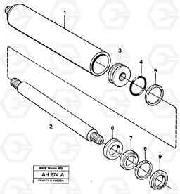 29271 Control cylinder, L90B VOLVO BM VOLVO BM L90B, Volvo Construction Equipment