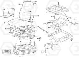 54413 Operator's seat, Heated, Air Suspensioned. L90B VOLVO BM VOLVO BM L90B, Volvo Construction Equipment