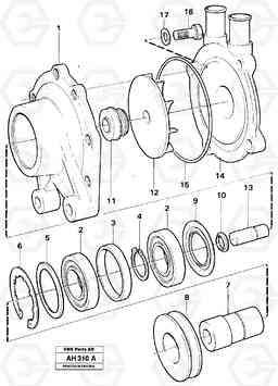 13075 Water pump L90B VOLVO BM VOLVO BM L90B, Volvo Construction Equipment