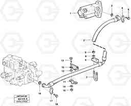 49283 Hydraulic system: Feed line L90B VOLVO BM VOLVO BM L90B, Volvo Construction Equipment