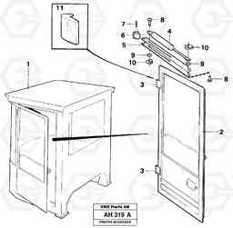 10077 Door mounting L90B VOLVO BM VOLVO BM L90B, Volvo Construction Equipment