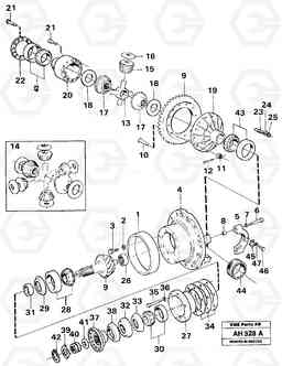 10066 Final gear, rear Ah 53j L90B VOLVO BM VOLVO BM L90B, Volvo Construction Equipment