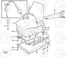 40593 Driver's seat, assembly L120B VOLVO BM VOLVO BM L120B, Volvo Construction Equipment