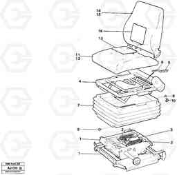 12050 Driver's seat Heated. L120B VOLVO BM VOLVO BM L120B, Volvo Construction Equipment