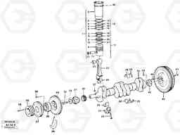 10894 Crankshaft and related parts L120B VOLVO BM VOLVO BM L120B, Volvo Construction Equipment