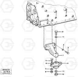 10895 Engine mounting L120B VOLVO BM VOLVO BM L120B, Volvo Construction Equipment