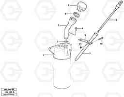 15824 Oil filler and dipstick L120B VOLVO BM VOLVO BM L120B, Volvo Construction Equipment