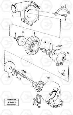 10899 Turbo charger, L120B VOLVO BM VOLVO BM L120B, Volvo Construction Equipment