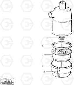 10398 Air filter L120B VOLVO BM VOLVO BM L120B, Volvo Construction Equipment