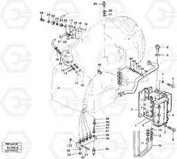 92697 Hydraulic lines and valve L120B VOLVO BM VOLVO BM L120B, Volvo Construction Equipment