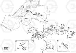 19429 Brake pipes: Footbrake valve - front - and rear axle L120B VOLVO BM VOLVO BM L120B, Volvo Construction Equipment