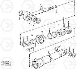 16873 Hydraulic cylinder L120B VOLVO BM VOLVO BM L120B, Volvo Construction Equipment