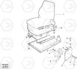 48843 Operator's seat, heated, air suspensioned. L120B VOLVO BM VOLVO BM L120B, Volvo Construction Equipment