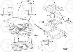 54412 Operator's seat, Heated, Air Suspensioned. L120B VOLVO BM VOLVO BM L120B, Volvo Construction Equipment