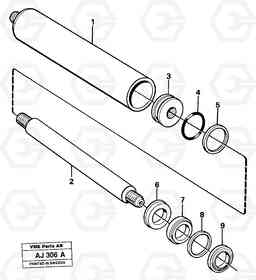 21684 Control cylinder, L120B VOLVO BM VOLVO BM L120B, Volvo Construction Equipment