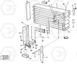 57764 Evaporator for cooling agent R134a with fitting parts. L120B VOLVO BM VOLVO BM L120B, Volvo Construction Equipment