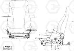 16883 Operator's seat, heated, air suspensioned. L120B VOLVO BM VOLVO BM L120B, Volvo Construction Equipment