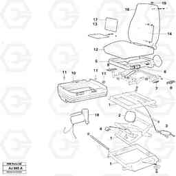 61392 Driver's seat, air suspensioned Isri L120B VOLVO BM VOLVO BM L120B, Volvo Construction Equipment