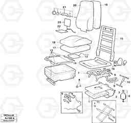 48842 Operator's seat, Air suspensioned Kab L120B VOLVO BM VOLVO BM L120B, Volvo Construction Equipment