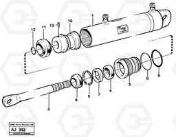 13059 Hydraulic cylinder L120B VOLVO BM VOLVO BM L120B, Volvo Construction Equipment