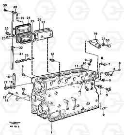 97981 Cylinder block L180/L180C VOLVO BM VOLVO BM L180/L180C SER NO -2532 / -60469 USA, Volvo Construction Equipment