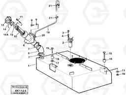 74743 Fuel tank with fitting parts L180/L180C VOLVO BM VOLVO BM L180/L180C SER NO -2532 / -60469 USA, Volvo Construction Equipment