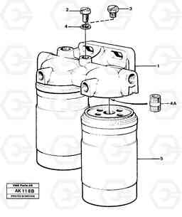 16795 Fuel filter L180/L180C VOLVO BM VOLVO BM L180/L180C SER NO -2532 / -60469 USA, Volvo Construction Equipment
