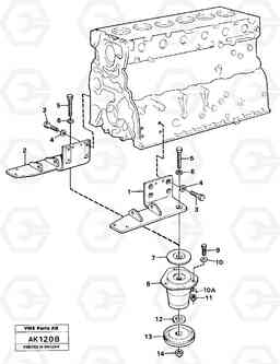 14607 Engine mounting L180/L180C VOLVO BM VOLVO BM L180/L180C SER NO -2532 / -60469 USA, Volvo Construction Equipment