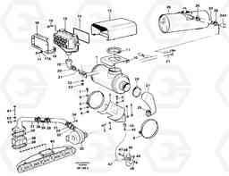 68364 Air filter with fitting parts L180/L180C VOLVO BM VOLVO BM L180/L180C SER NO -2532 / -60469 USA, Volvo Construction Equipment